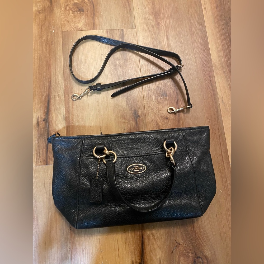 Black Coach Handbag/Crossbody Bag